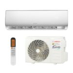 HANTECH Split Klimaanlage 9000 BTU 2,6 kW Inverter Set - Klimagerät mit App-Funktion zum Kühlen und Heizen – Modell Elegant (bis 30m²)
