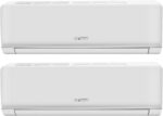 Plus Klimaanlage Dual Split 9000+9000 BTU, Wi-Fi, R32, Energieeffizienz A++/A+, Klimagerät mit Zwei Inneneinheiten und 1 Außeneinheit, Fernbedienung, App-Steuerung, Niedriger Verbrauch