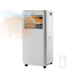EVVO Mobile Klimaanlage Kalt und Wärme, Klasse A, 12.000 BTU, Fernbedienung und 24-Stunden-Timer, 4-in-1, Luftentfeuchter, Belüftung, bis zu 26 m² (Modell: CLIMA P12 Kalt und Wärme)
