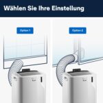 De'Longhi Pinguino - 3-in-1 Mobiles Klimagerät, für Räume bis 27 m², mit Luftentfeuchter & Ventilator, 9400 BTU, Leiser Betrieb, Fernbedienung, 24h-Timer, Energieeffizienzklasse A (PACEM82)