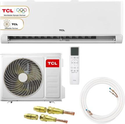 TCL BreezeIn Split Klimaanlage 18000 BTU (5,2 kW) - Quick Connect Set (5m) - R32 Vorbefüllt - Heizen & Kühlen - App & Alexa Steuerung