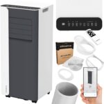 Mobile Klimaanlage 9000 BTU WiFi Tuya Smart Klimaanlage Mobil mit Abluftschlauch Mini 2,6 kW 3-in-1 Portable Air Conditioner 26 m² Fensterabdichtung