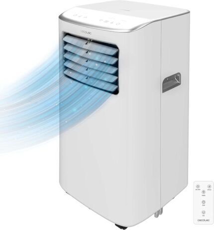 Cecotec Tragbare Klimaanlage mit Fernbedienung und taktiler Steuerung Forceclima 7400 Touch. 7000 BTU, LED -Bildschirm, 4 Modi, 2 Geschwindigkeiten, Abdeckung von bis zu 15 m2
