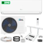 Kältebringer A+++ R290 Split Klimaanlage 12000 BTU (3,7 kW) - mit Heizfunktion, WiFi & App, bis 60m², sehr leise, 5m Kupferleitung, Kältemittel R290, Montagematerial, Wandhalterung