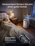 DREO 12000 BTU Mobiles Klimagerät (3-in-1 Kühlen/Ventilieren/Entfeuchten), leise für Schlafzimmer/Büro, Steuerung per App/Sprachbefehl/Fernbedienung, drainagefrei, Fenster-Set, 3,2 L/h, AC516S