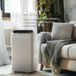 EVVO Mobile Klimaanlage Kalt und Wärme, Klasse A, 12.000 BTU, Fernbedienung und 24-Stunden-Timer, 4-in-1, Luftentfeuchter, Belüftung, bis zu 26 m² (Modell: CLIMA P12 Kalt und Wärme)