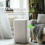 EVVO Mobile Klimaanlage Kalt und Wärme, Klasse A, 12.000 BTU, Fernbedienung und 24-Stunden-Timer, 4-in-1, Luftentfeuchter, Belüftung, bis zu 26 m² (Modell: CLIMA P12 Kalt und Wärme)