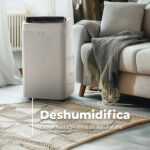 EVVO Mobile Klimaanlage Kalt und Wärme, Klasse A, 12.000 BTU, Fernbedienung und 24-Stunden-Timer, 4-in-1, Luftentfeuchter, Belüftung, bis zu 26 m² (Modell: CLIMA P12 Kalt und Wärme)