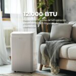 EVVO Mobile Klimaanlage Kalt und Wärme, Klasse A, 12.000 BTU, Fernbedienung und 24-Stunden-Timer, 4-in-1, Luftentfeuchter, Belüftung, bis zu 26 m² (Modell: CLIMA P12 Kalt und Wärme)
